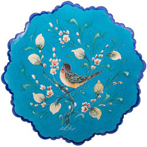 طبق النحاس المینا 